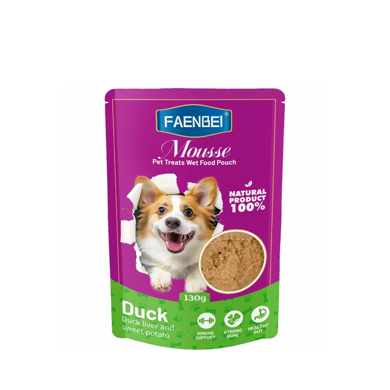 پوچ سگ فنبی با طعم اردک و سیبزمینی Faenbei Dog Pouch with Duck & Potato وزن 130 گرم
