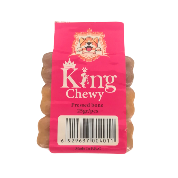 تشویقی سگ استخوان ژلاتینی برند king chewy کینگ چوی 3 عددی
