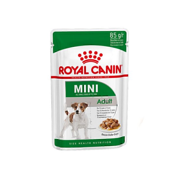 پوچ سگ نژاد کوچک رویال کنین Royal Canin Mini Adult وزن ۸۵ گرم