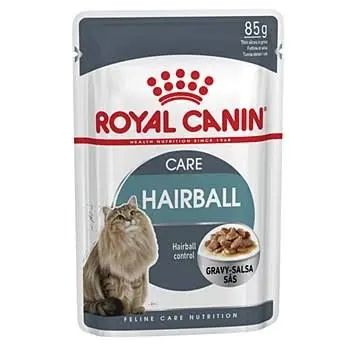 پوچ گربه بالغ هیربال رویال کنین در سس Royal Canin Hair ball Pouch Adult Wet Cat Food In Sauce