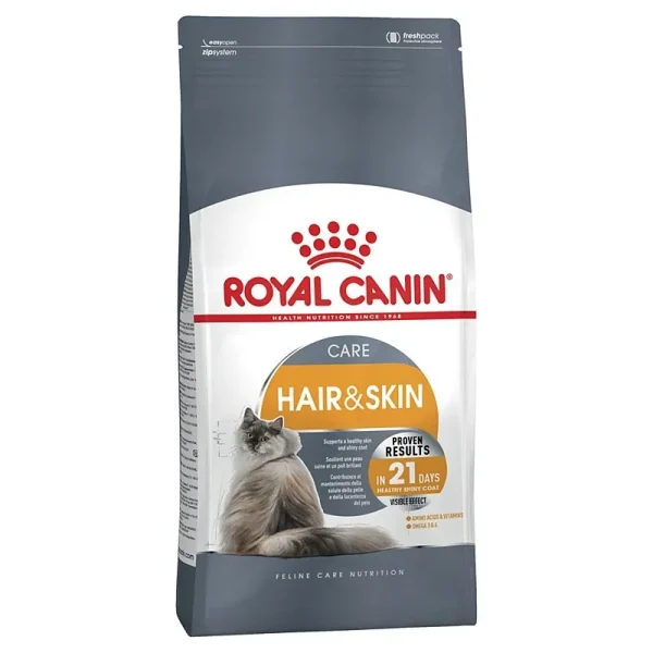 غذای خشک گربه رویال کنین هیر اند اسکین کر Royal Canin Hair & Skin Care Cat Food 2Kg
